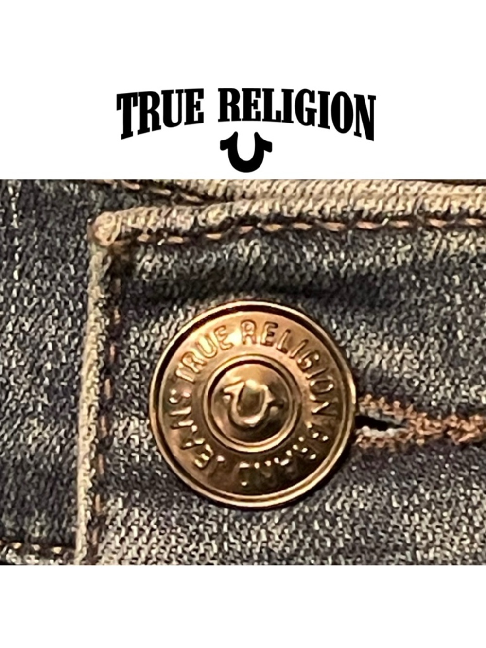 True Religion Tony Men's 38 Blue Super Skinny Jeans Stretch Denim 5 Pocket TBD - Picture 7 of 13